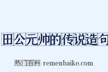 田公元帅的传说造句是什么意思的图片
